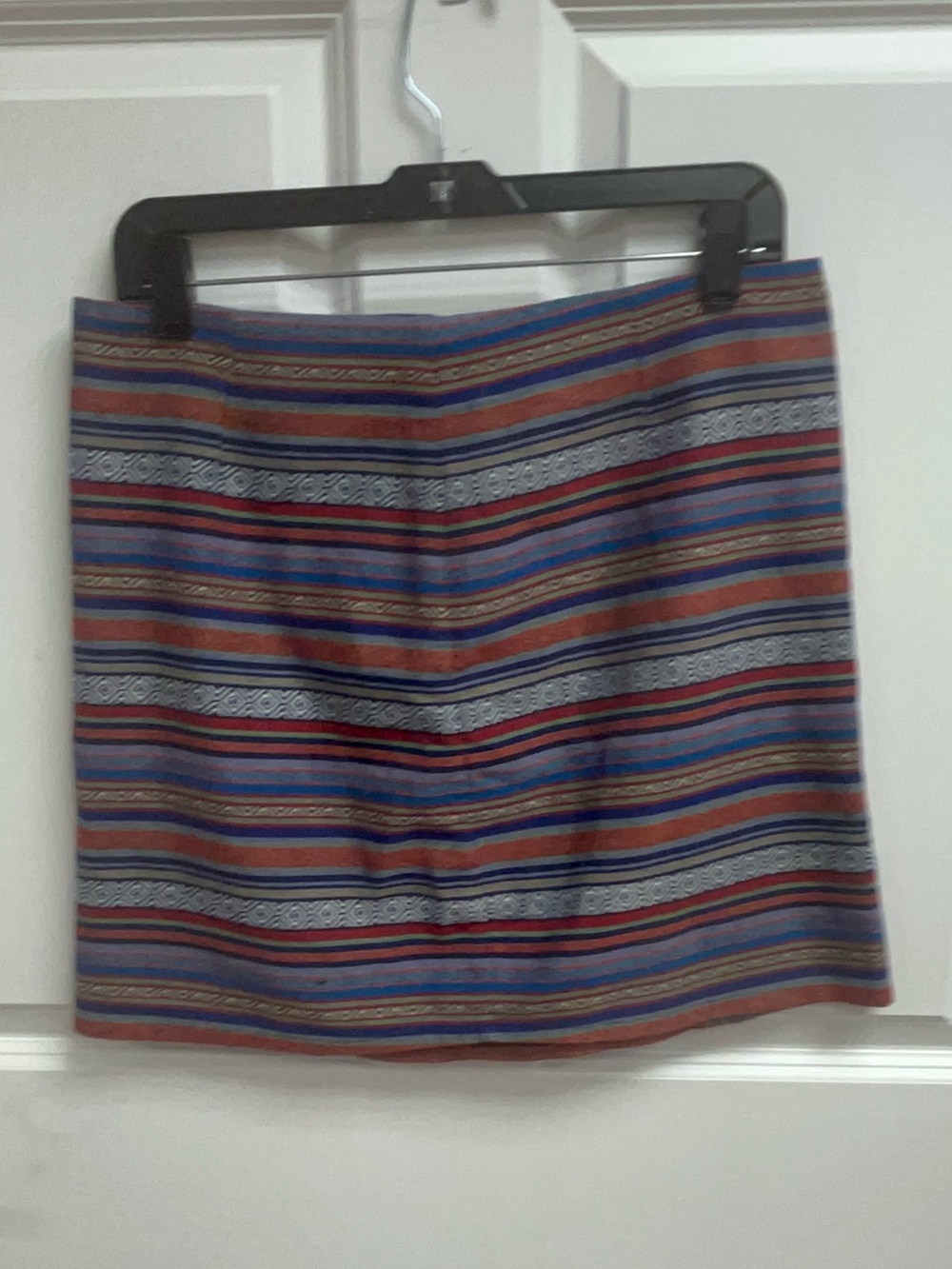 Kaisely Southwest Aztec Striped Mini Skirt-BoHO Size Large